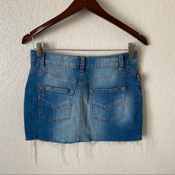 Zadig & Voltaire denim cutoff mini skirt sz small - Picture 10 of 13